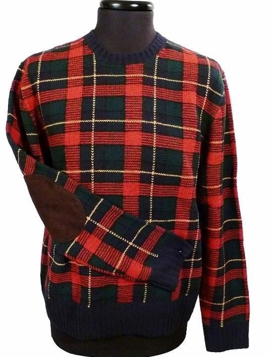 NWT $198 Polo Ralph Lauren Mens LG Tartan Plaid Lambswool & Suede 