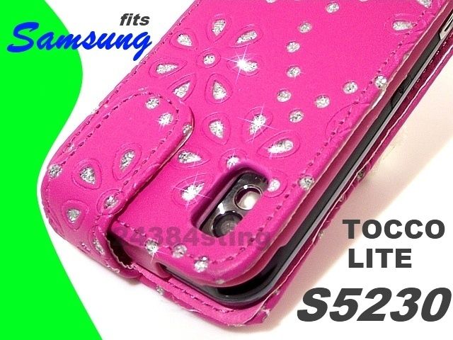   BLING LEATHER FLIP CASE COVER for SAMSUNG TOCCO LITE S5230  