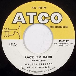 WALTER SPRIGGS Rack Em Back ATCO R&B Rocker 45 HEAR   