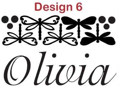 Boys & Girls Custom Name Wall Sticker Personalised Butterfly / Spots 