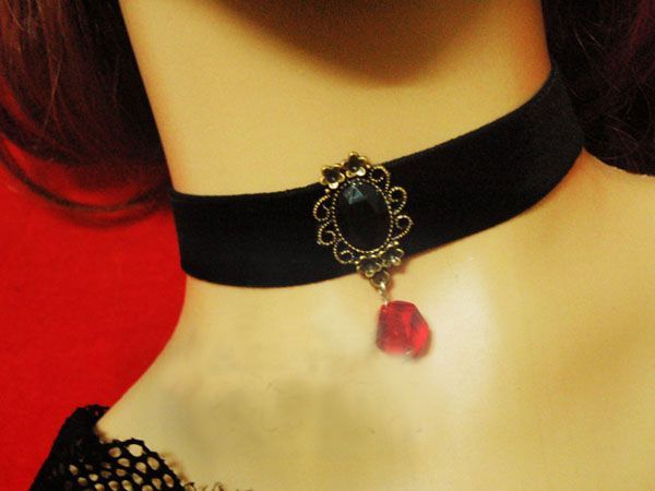 Lolita choker vintage gothic necklace rock punk choker gothic scarf 