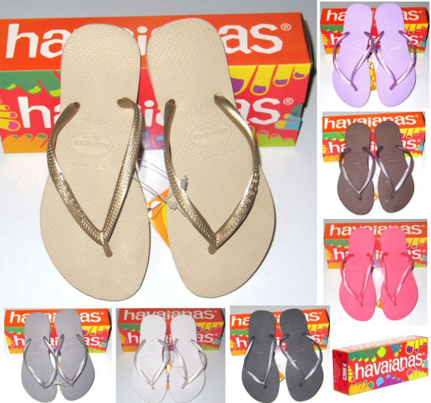 Boxed Havaianas Slim flip flops   All Sizes & Colours  