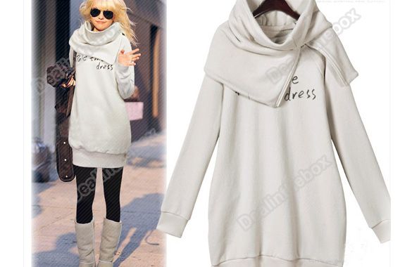 New Korea Womens Long Sleeve detachable Collar Hoodie coat Hoody Coat 