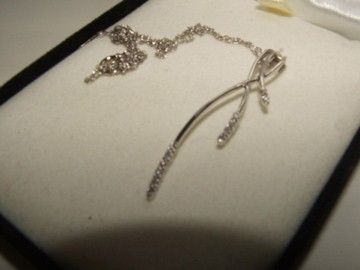 KAY JEWELERS 10 white gold diamond necklace with warranty  