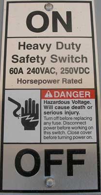 New Siemens HF222N HD Fusible Safety Switch 60A 240VAC Nema 1  