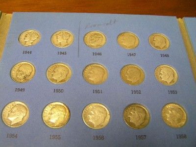 Set / collection Mercury Roosevelt Dimes 1916 1993 d  