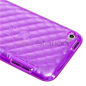 DIAMOND TPU RUBBER GEL SOFT COVER CASE+SCREEN GUARD FOR IPOD TOUCH 4 