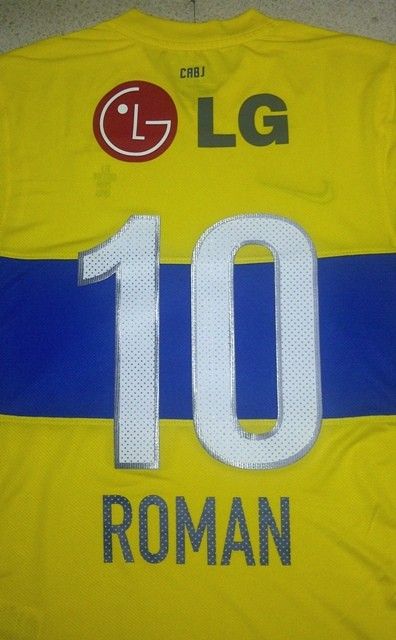 NEW 2011 2012 BOCA JUNIORS ROMAN RIQUELME #10 ARGENTINA SOCCER AWAY 