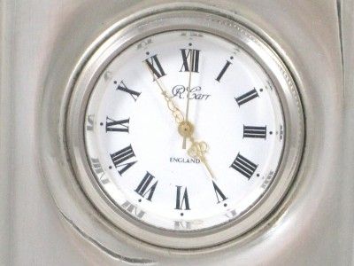 English Hallmarked Sterling Silver Fully Working Desk Top Clock from 