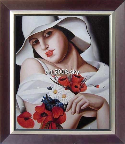 SALE OIL PAINTING REPRO OF Tamara de Lempicka SIGNED NR ON CANVAS