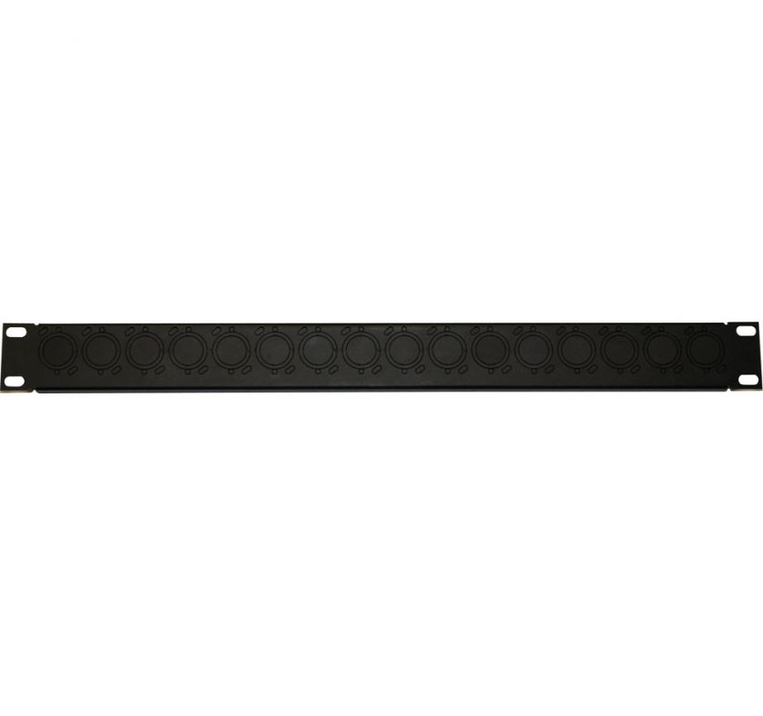 New Universal Knockout Panel Flanged Blank Rack Panel 19 1U Black 