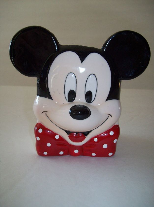   Mickey Mouse Enesco Ceramic Square Plant Pot Vase Pencil Cup Holder