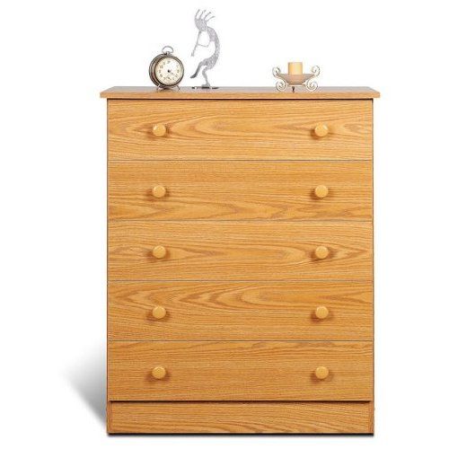 Bedroom Furniture Tall Oak 7 Drawer Chest, Dresser  