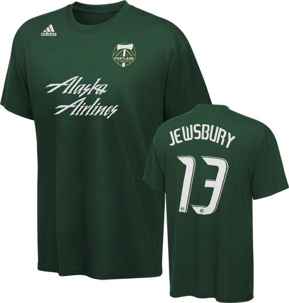 Portland Timbers adidas Jack Jewsbury #13 Name and Number T Shirt 