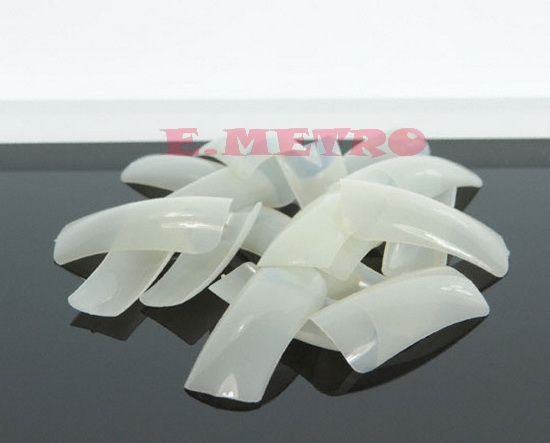 500 Natural False/Acrylic Artificial Half Nail Tips BOX  