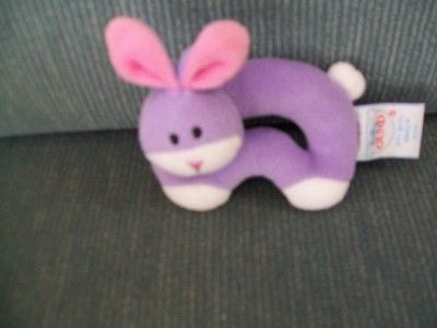 BABY GUND ITTY BITTY HANDS PURPLE BUNNY RATTLE #5773  