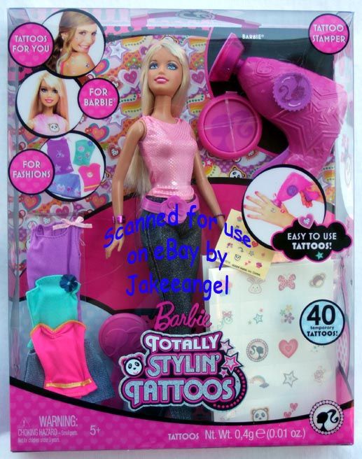 Totally Stylin Tattoo Barbie Doll Tattoos NRFB Stamper New Sealed 