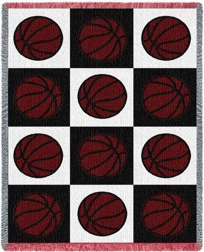 Basketball Sports Pattern Kid Boy Blanket Afghan Throw  