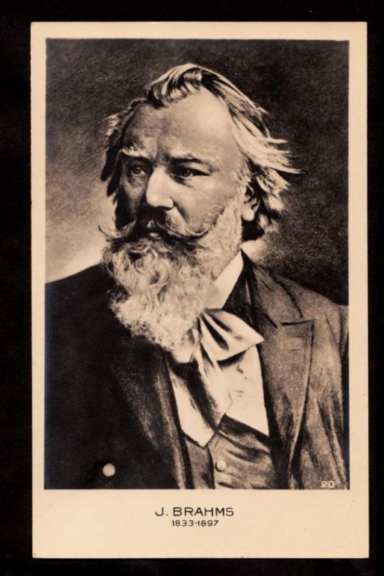 photo music composer johann brahms germany postcard  