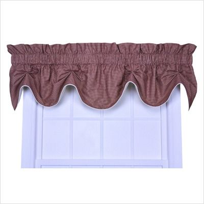   Lined Federal Valance Window Curtain Red 776709 730462776709  