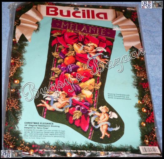 Bucilla ELEGANCE Stocking Needlepoint Kit   Nancy Rossi  