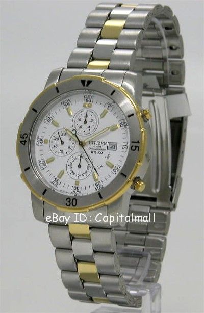 NEW CITIZEN LOCAL TIMER CALENDAR 2 ALARM CHRONO 100M MENS WATCH LTD 