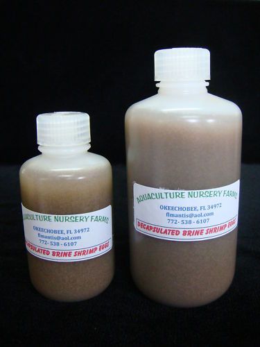 SHELL LESS BRINE SHRIMP HATCHABLE EGGS 4oz Feed Mandarin Seahorse Goby 