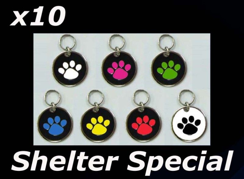 Shelter Stainless Pet ID Tag Dog Cat Rescue Bulk Lot 10  