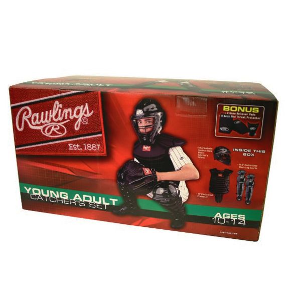 CATCHERS GEAR SET~Rawlings Youth Baseball Ages 10 14~Helmet Shin 