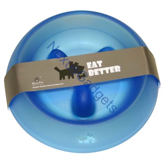 Alpha Paw Eat Better Dog Bowl For Special Dog Ice Blue  