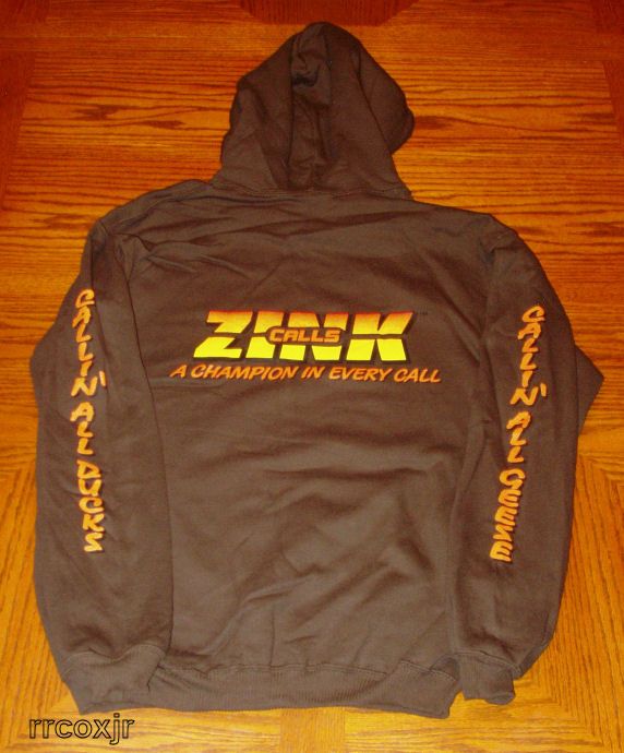 ZINK CALLS HOODIE HOODED SWEATSHIRT BROWN DUCK GOOSE L  