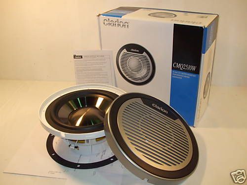 Clarion CMQ2510W 10 inch Marine Boat Sub Woofer New  