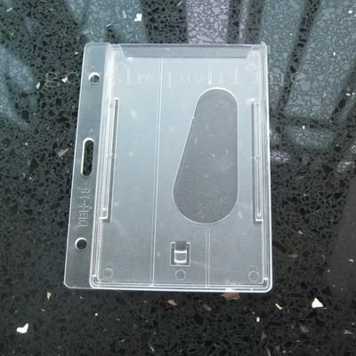 PCS Clear Hard Plastic Card ID Badge Holder SLT2