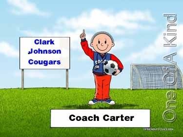 Custom Personalized Print T Shirt   Soccer Coach Ball  