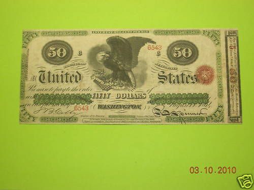 Copy 1864 $50 IBN US Paper Money Replica Currency Note  