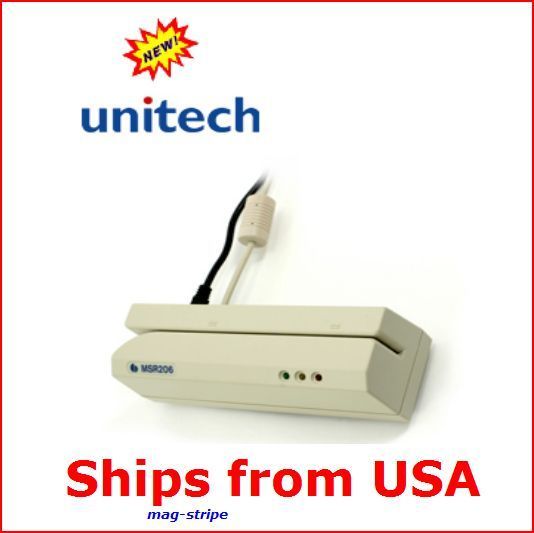 Magnetic Credit Card Reader Writer USB 3 Tracks MSR206  