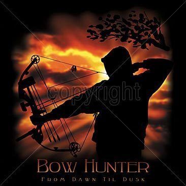 Bow Hunting T Shirt Bow Hunter From Dusk Till Dawn Bow & Arrow Tee 