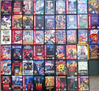 SEGA GENESIS GAME COLLECTION LOT   53 GAMES ALL w/ BOXES, GUNSTAR TMNT 