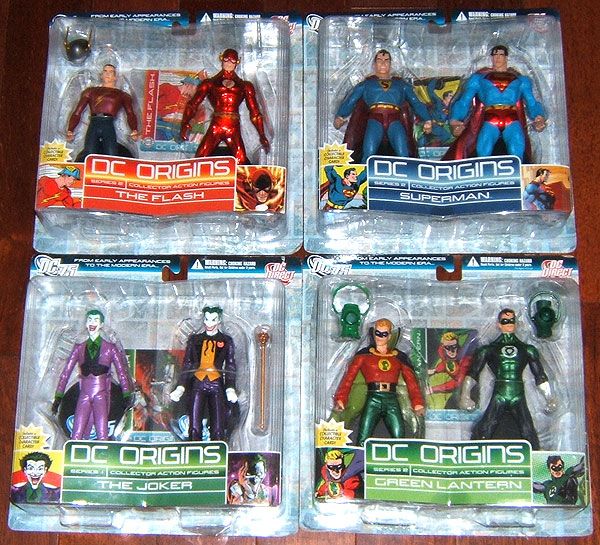 DC DIRECT ORIGINS 2 Pack 8 Action Figure LOT JOKER Superman GREEN 