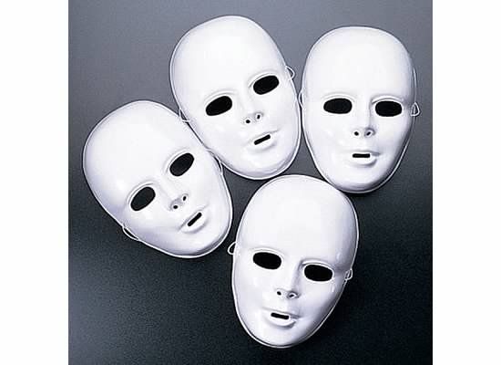   GRAS Theater WHITE MASKS Costume PARTY Parade PAINT YOUR OWN  