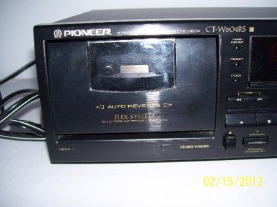 Pioneer CT W604RS Stereo Double Cassette Deck. Does not include 