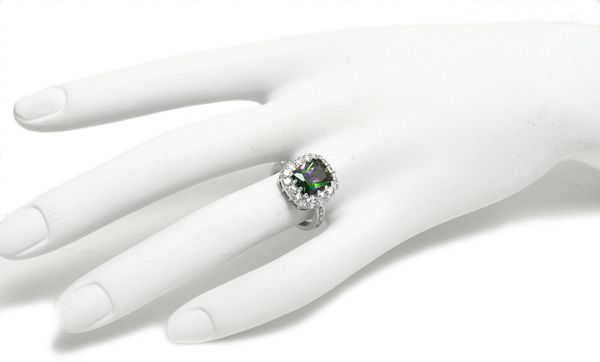 Sterling Silver Classy Emerald Cut CZ Ring Choose Color  