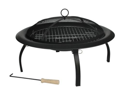 New 29 Inch Folding Portable Fire Pit w/ Carrying Bag  