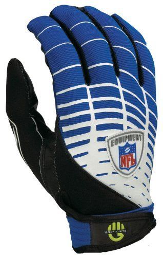 NEW REEBOK NFL PRO SPEED GRIP FOOTBALL GLOVES ROYAL XLARGE 05082121186 