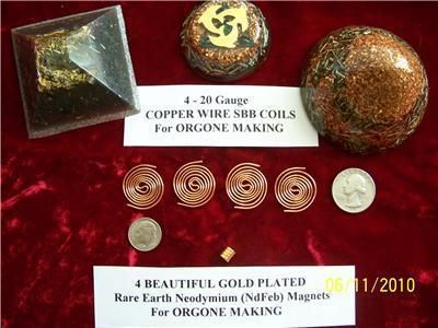 Rare Earth Magnets & 4 SBB Coils For ORGONE Making  