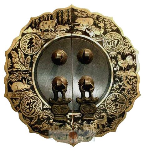 CC FURNITURE CHINESE BRASS HARDWARE CABINET FACE PLATE  