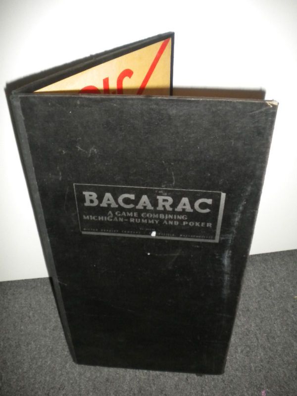 VINTAGE GAME BOARD BACARAC MILTON BRADLEY RUMMY POKER  