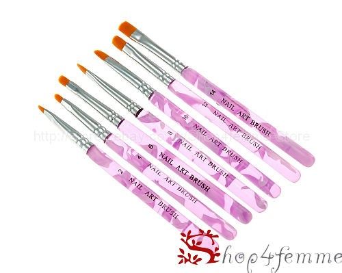 UV Gel Shading Brush Set of 7, UV gel Application  