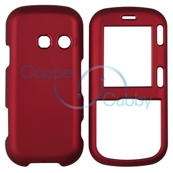 For Verizon LG Cosmos VN250 Red Rubber Hard Case Shell  