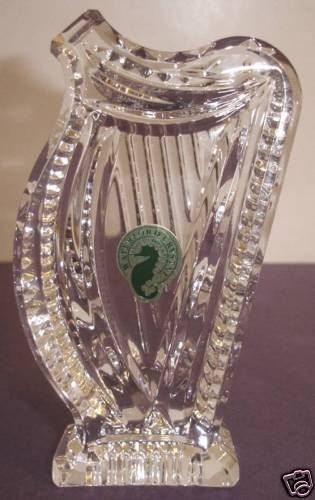 Waterford Crystal Harp Paperweight Sculpture NIB  